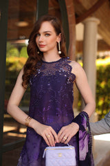 3-PC Unstitched Schiffli Embroidered Lawn Noor By Saadia Asad | D4 - A - Seraphine