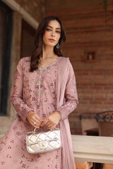 3-PC Unstitched Schiffli Embroidered Lawn Noor By Saadia Asad | D1 - B - Sorina