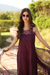 3-PC Unstitched Schiffli Embroidered Lawn Noor By Saadia Asad | D8 - B - Selene