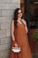 3-PC Unstitched Embroidered Lawn Schiffli Laserkari By Saadia Asad | D6