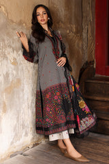 3-PC Unstitched Embroidered Linen Collection By Charizma