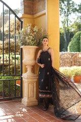 3-PC Unstitched Schiffli Embroidered Lawn Noor By Saadia Asad | D5 - B - Lunaria