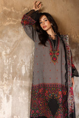 3-PC Unstitched Embroidered Linen Collection By Charizma