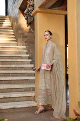 3-PC Unstitched Schiffli Embroidered Lawn Noor By Saadia Asad | D5 - A - Lunaria