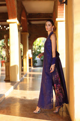 3-PC Unstitched Schiffli Embroidered Lawn Noor By Saadia Asad | D2 - A - Aloura