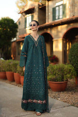3-PC Unstitched Schiffli Embroidered Lawn Noor By Saadia Asad | D6 - B - Zelina