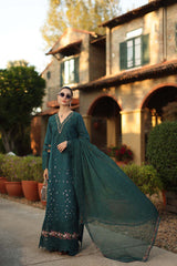 3-PC Unstitched Schiffli Embroidered Lawn Noor By Saadia Asad | D6 - B - Zelina