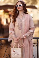 3-PC Unstitched Embroidered Lawn Noor By Saadia Asad | D6 - B