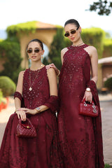 3-PC Unstitched Embroidered Lawn Schiffli Laserkari By Saadia Asad | D12