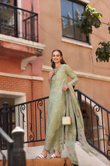 3-PC Unstitched Embroidered Lawn Noor By Saadia Asad | D2 - A