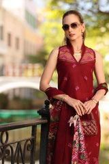 3-PC Unstitched Embroidered Lawn Noor By Saadia Asad | D1 - A