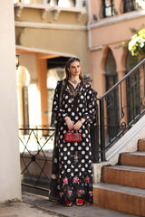 3-PC Unstitched Embroidered Lawn Noor By Saadia Asad | D4 - A