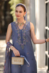 3-PC Unstitched Embroidered Lawn Noor By Saadia Asad | D3 - B