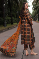 3-PC Unstitched Embroidered Linen Collection By Charizma