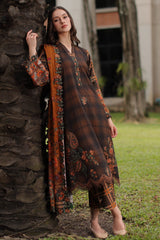 3-PC Unstitched Embroidered Linen Collection By Charizma