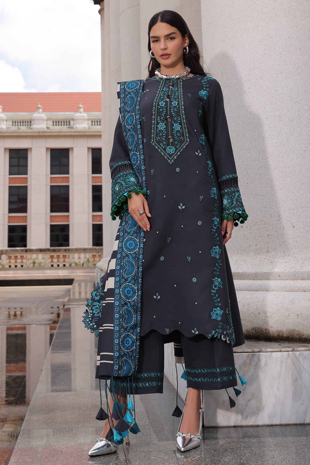 3-PC Unstitched Peach Leather Collection By Charizma