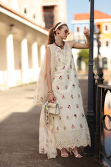 3-PC Unstitched Embroidered Lawn Noor By Saadia Asad | D8 - A