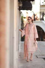 3-PC Unstitched Embroidered Lawn Noor By Saadia Asad | D8 - B