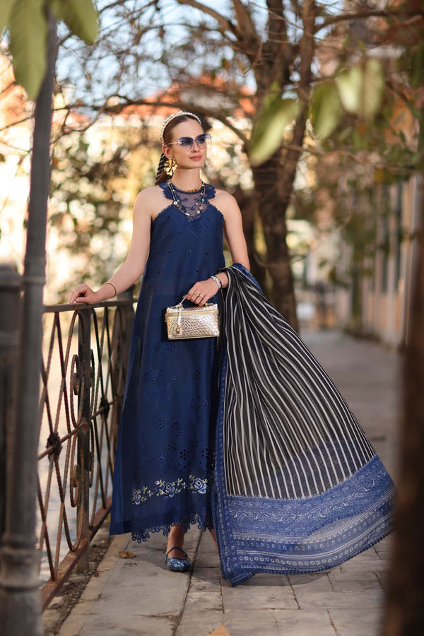 3-PC Unstitched Embroidered Lawn Noor By Saadia Asad | D7 - B