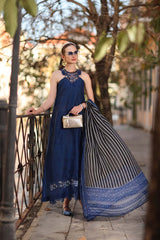 3-PC Unstitched Embroidered Lawn Noor By Saadia Asad | D7 - B