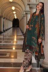 3-PC Unstitched Embroidered Linen Collection By Charizma