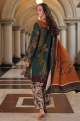 3-PC Unstitched Embroidered Linen Collection By Charizma