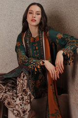 3-PC Unstitched Embroidered Linen Collection By Charizma