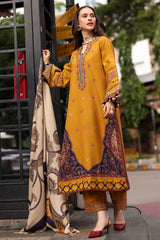 3-PC Unstitched Peach Leather Collection By CHARIZMA