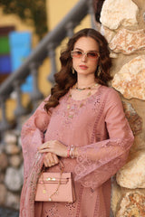 3-PC Unstitched Embroidered Lawn Noor Luxe Chikankari By Saadia asad | D8-B