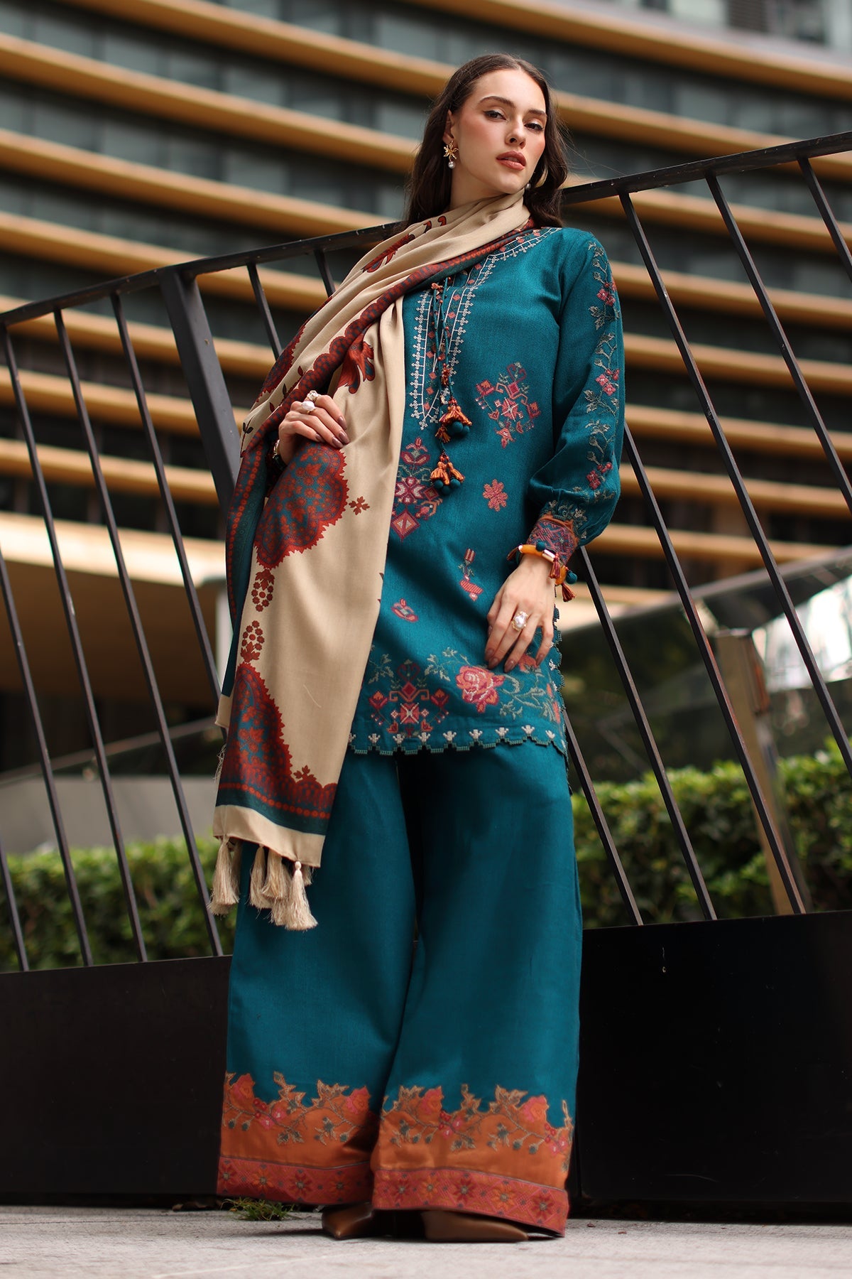 3-PC Unstitched Peach Leather Collection By CHARIZMA