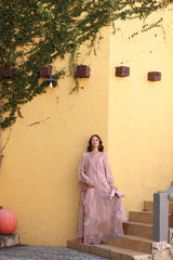 3-PC Unstitched Embroidered Lawn Noor Luxe Chikankari By Saadia asad | D2-A