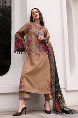 3-PC Unstitched Peach Leather Collection By CHARIZMA