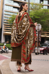 3-PC Unstitched Peach Leather Collection By CHARIZMA