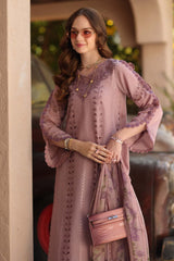 3-PC Unstitched Embroidered Lawn Noor Luxe Chikankari By Saadia asad | D4-B