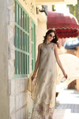 3-PC Unstitched Embroidered Lawn Noor Luxe Chikankari By Saadia asad | D6-A