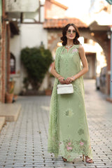 3-PC Unstitched Embroidered Lawn Noor Luxe Chikankari By Saadia asad | D3-A