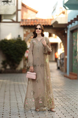 3-PC Unstitched Embroidered Lawn Noor Luxe Chikankari By Saadia asad | D3-B