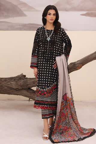 CN4-009 | 3PC Unstitched Embroidered Lawn Naranji By Charizma