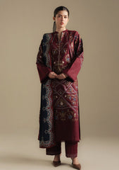 3-PC Unstitched Embroidered Plain Khaddar Coco By Zara Shahjahan | CORAL-4B
