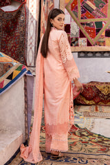 SF-229 | 4PC Unstitched Suit Chikenkari Lawn Shafaq By Johra