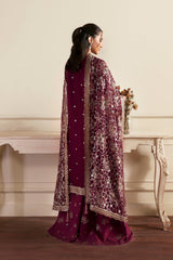 3Pc Sharara Suit – Sequins Embroidered Chiffon Unstitched ARASH By Zarif