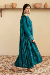 R-1206 | 3Pc Unstitched Suit Embroidered Karandi Collection Reet By Ramsha
