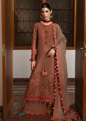 Shay | 3Pc Unstitched Suit Winter Embroidered Karandi AW 24 By Hussain Rehar