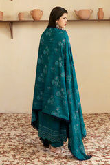 R-1206 | 3Pc Unstitched Suit Embroidered Karandi Collection Reet By Ramsha
