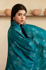 R-1206 | 3Pc Unstitched Suit Embroidered Karandi Collection Reet By Ramsha