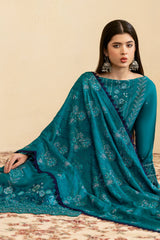 R-1206 | 3Pc Unstitched Suit Embroidered Karandi Collection Reet By Ramsha