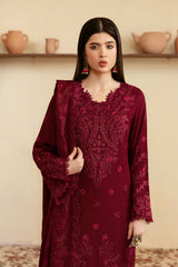 R-1204 | 3Pc Unstitched Suit Embroidered Karandi Collection Reet By Ramsha