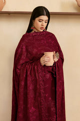 R-1204 | 3Pc Unstitched Suit Embroidered Karandi Collection Reet By Ramsha