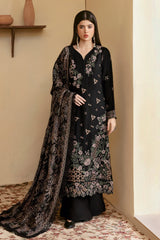 R-1205 | 3Pc Unstitched Suit Embroidered Karandi Collection Reet By Ramsha
