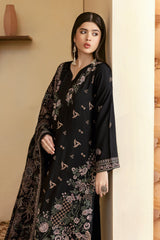 R-1205 | 3Pc Unstitched Suit Embroidered Karandi Collection Reet By Ramsha